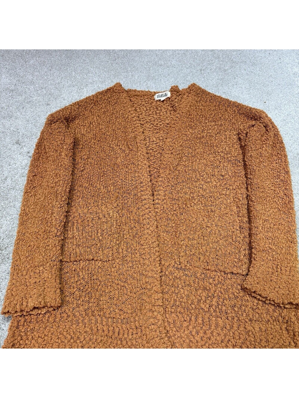 Listicle Cardigan Women’s Mustard Yellow Long Sleeve Size Large - Picture 8 of 9